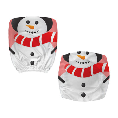 Cute Snowman Print Office Chair Cover