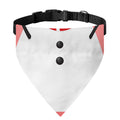 Cute Snowman Print Over The Collar Dog Bandana
