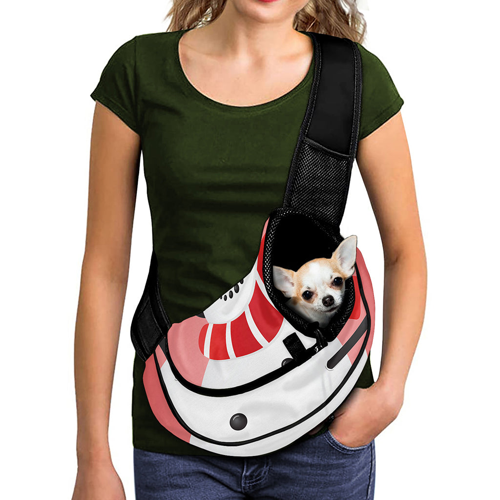 Cute Snowman Print Pet Sling Carrier