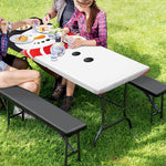 Cute Snowman Print Picnic Table Cover