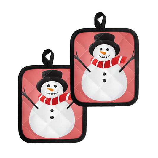 Cute Snowman Print Pot Holders