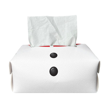 Cute Snowman Print Rectangle Tissue Box Cover