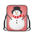Cute Snowman Print Rectangular Crossbody Bag