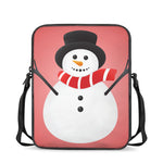 Cute Snowman Print Rectangular Crossbody Bag