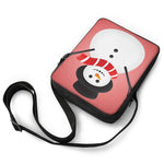 Cute Snowman Print Rectangular Crossbody Bag