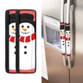 Cute Snowman Print Refrigerator Handle Covers