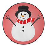 Cute Snowman Print Round Floor Mat
