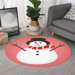 Cute Snowman Print Round Rug