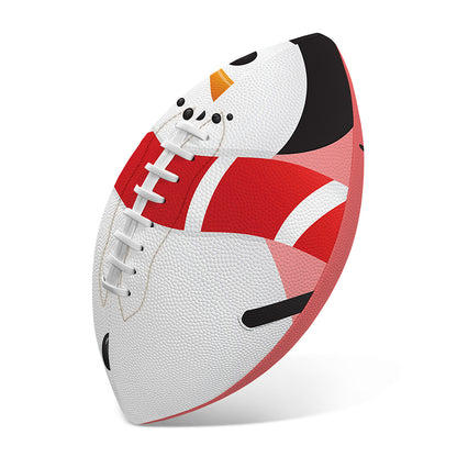 Cute Snowman Print Rugby Ball