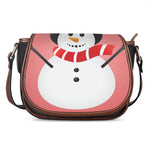 Cute Snowman Print Saddle Bag