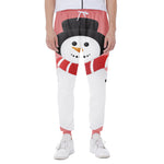 Cute Snowman Print Scuba Joggers