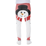 Cute Snowman Print Scuba Joggers