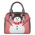 Cute Snowman Print Shoulder Handbag