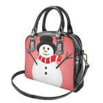 Cute Snowman Print Shoulder Handbag