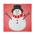 Cute Snowman Print Silk Bandana