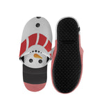 Cute Snowman Print Slippers