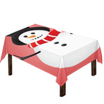 Cute Snowman Print Tablecloth