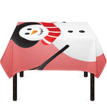 Cute Snowman Print Tablecloth