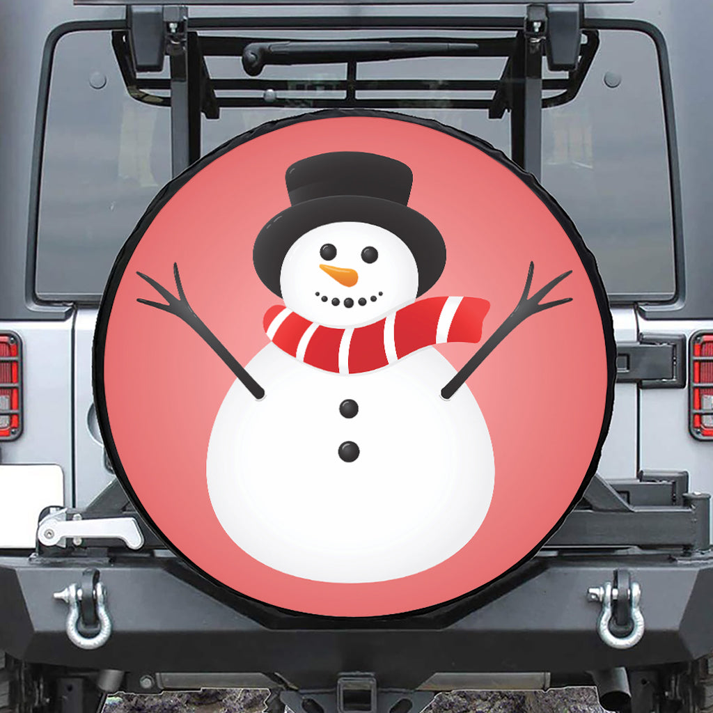 Cute Snowman Print Tire Cover