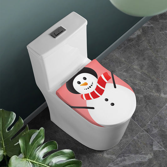 Cute Snowman Print Toilet Lid Cover