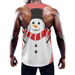 Cute Snowman Print Training Tank Top