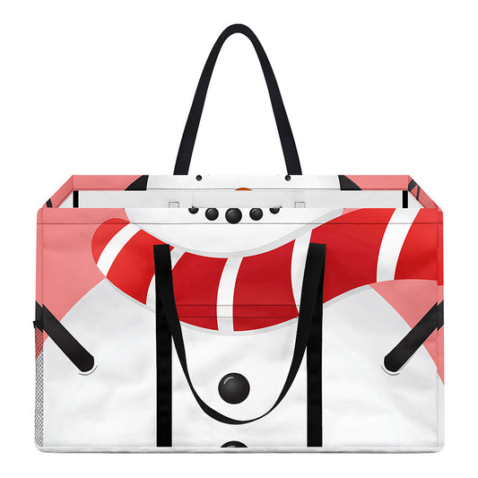 Cute Snowman Print Utility Tote Bag