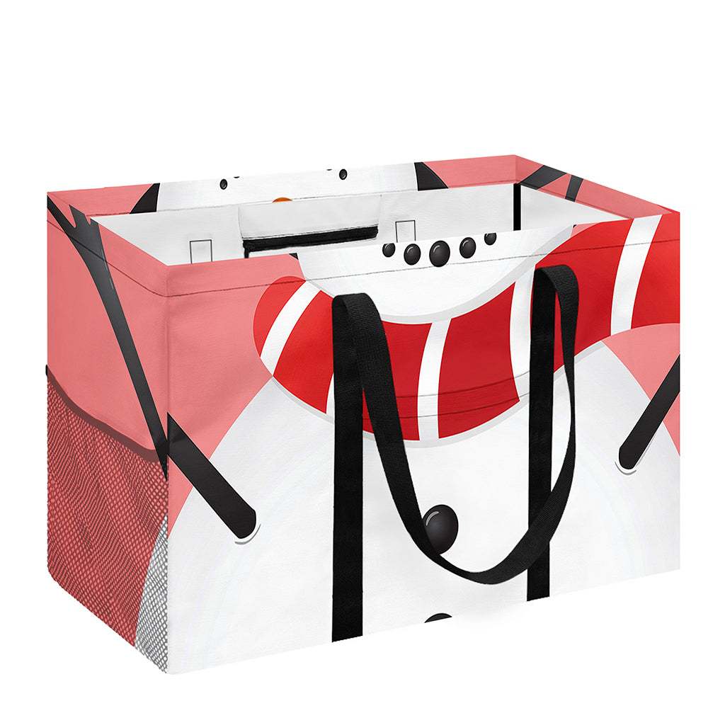 Cute Snowman Print Utility Tote Bag