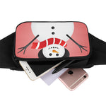 Cute Snowman Print Waist Bag