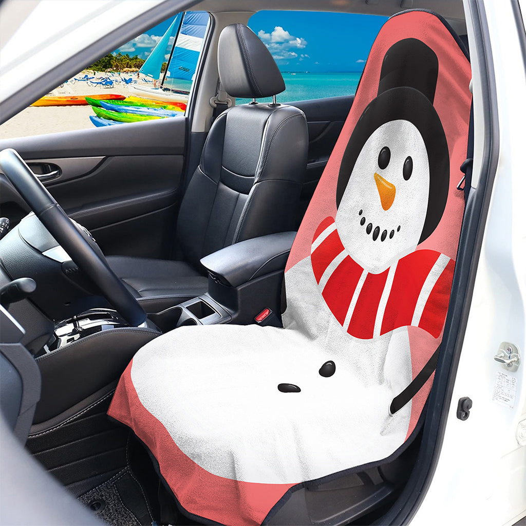 Cute Snowman Print Waterproof Car Seat Cover