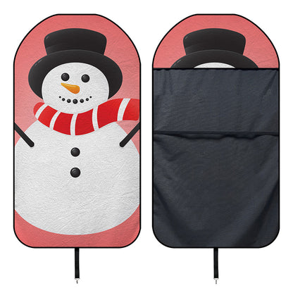 Cute Snowman Print Waterproof Car Seat Cover