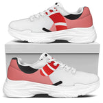 Cute Snowman Print White Chunky Shoes