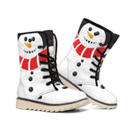 Cute Snowman Print Winter Boots