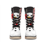 Cute Snowman Print Winter Boots