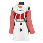 Cute Snowman Print Women's Bathrobe