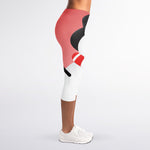 Cute Snowman Print Women's Capri Leggings