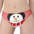Cute Snowman Print Women's Panties