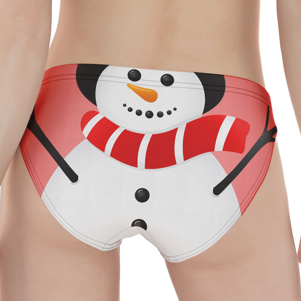 Cute Snowman Print Women's Panties