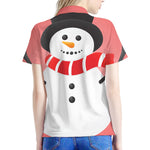 Cute Snowman Print Women's Polo Shirt