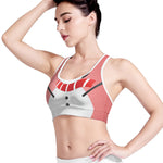Cute Snowman Print Women's Sports Bra