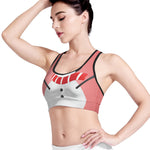 Cute Snowman Print Women's Sports Bra