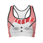 Cute Snowman Print Women's Sports Bra