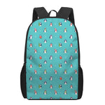 Cute Snowy Penguin Pattern Print 17 Inch Backpack