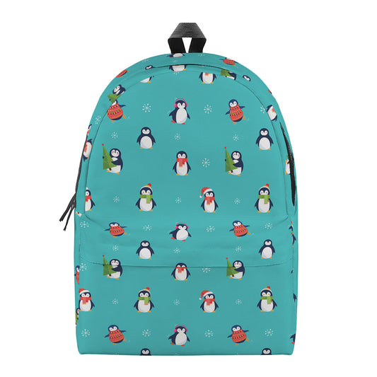 Cute Snowy Penguin Pattern Print Backpack