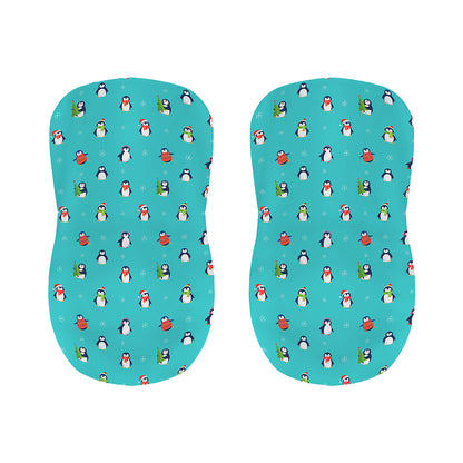 Cute Snowy Penguin Pattern Print Bar Stool Covers