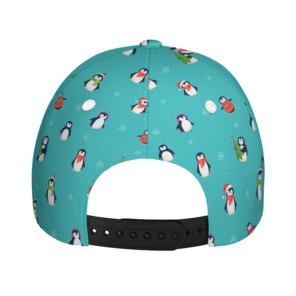 Cute Snowy Penguin Pattern Print Baseball Cap