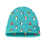 Cute Snowy Penguin Pattern Print Beanie