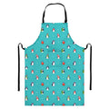Cute Snowy Penguin Pattern Print Bib Apron With Pocket