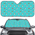 Cute Snowy Penguin Pattern Print Car Windshield Sun Shade
