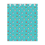 Cute Snowy Penguin Pattern Print Curtain