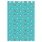Cute Snowy Penguin Pattern Print Curtain